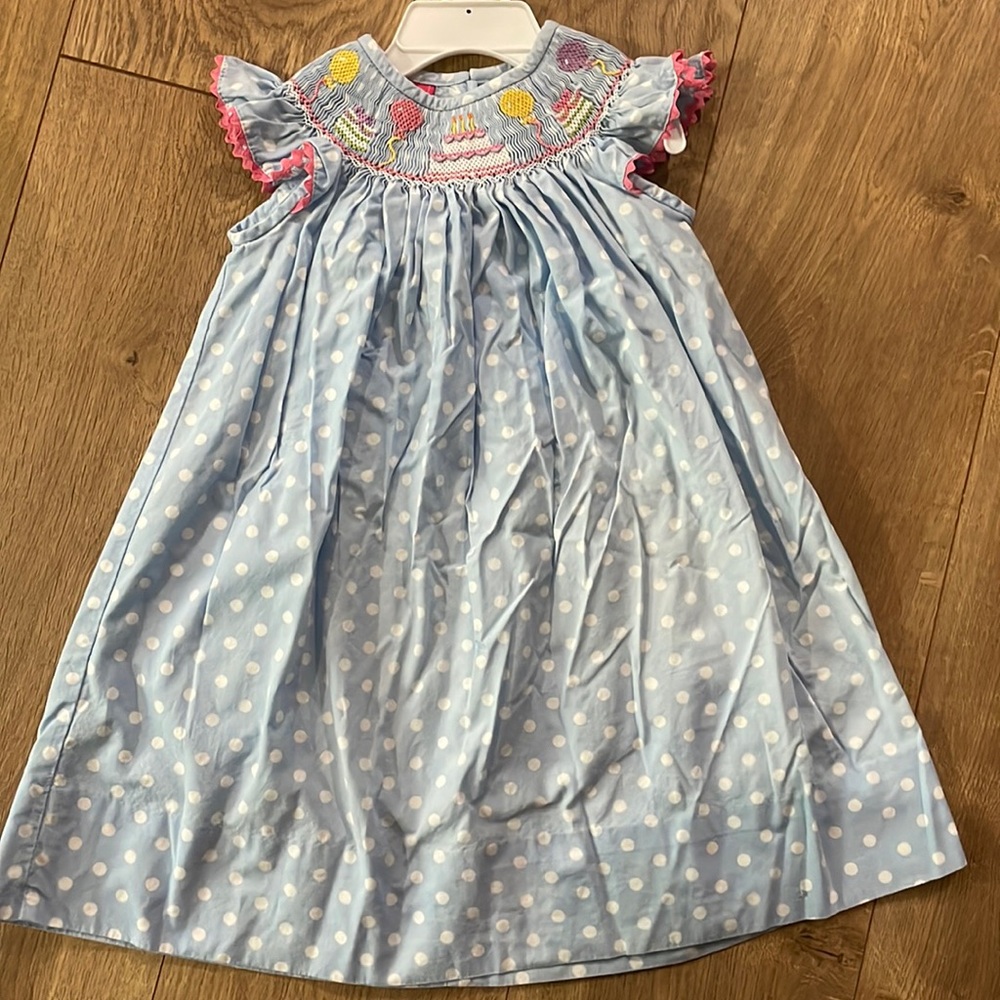 Like New Claire and Charlie Smocked Smock Birthday Dress